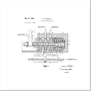 Fail Safe Servo Valve Vintage Patent Hand Drawing Posters and Art